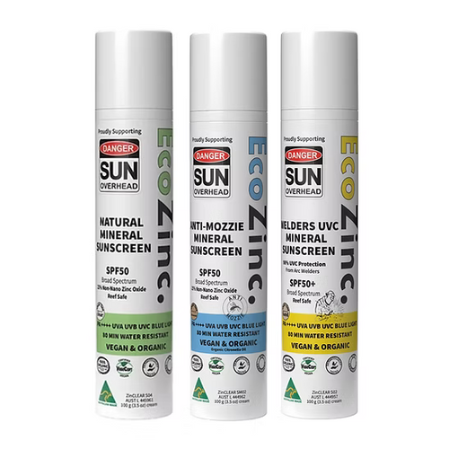 EcoZinc Mineral Sunscreen Variety Value Pack SPF50 3 x 100g