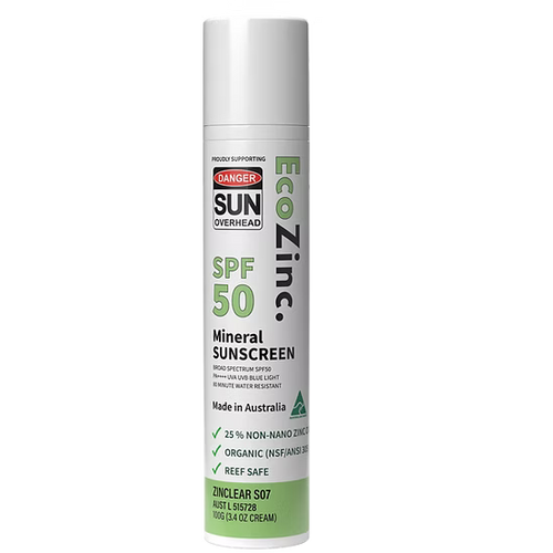 EcoZinc Natural Mineral Sunscreen SPF50 Clear 100g