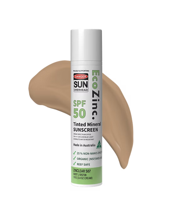 EcoZinc Natural Mineral Sunscreen SPF50 TINTED 100g