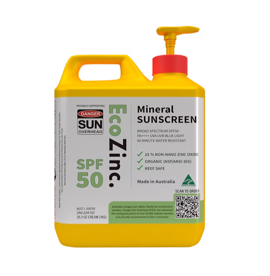 EcoZinc Natural Mineral Sunscreen SPF50 Clear Bulk 1kg