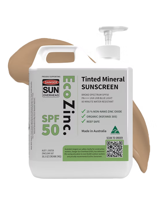 EcoZinc Natural Mineral Bulk Sunscreen SPF50 TINTED 1kg