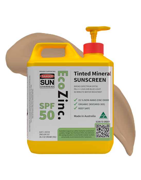EcoZinc Natural Mineral Bulk Sunscreen SPF50 TINTED 1kg
