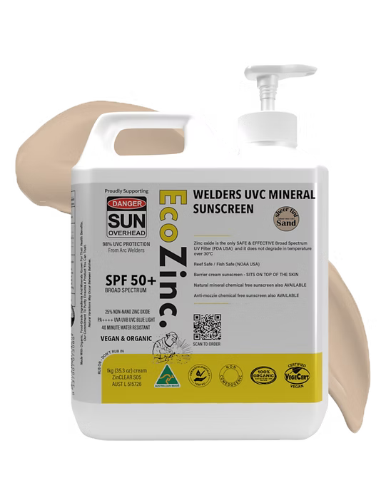 EcoZinc  Welders 98% UVC High Protection SPF50+ Tinted Sunscreen 1kg