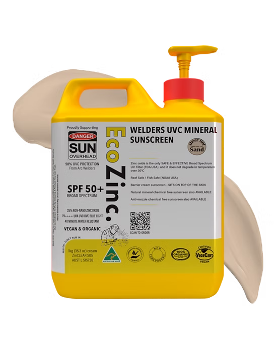 EcoZinc  Welders 98% UVC High Protection SPF50+ Tinted Sunscreen 1kg