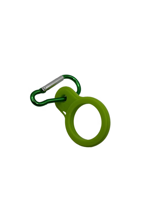 Silicone key ring holder for carrying sunscreen