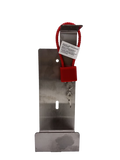 Wall-mount bracket holding a 2kg EcoZinc sunscreen pump