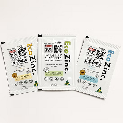 EcoZinc 12-Pack Natural Mineral Sunscreen SPF50 Sachet Bundle