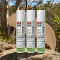 Three 100g tubes of EcoZinc tinted SPF50 mineral sunscreen